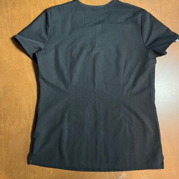 Figs XS Casma Three Pocket Black Scrub Top Short Sleeve FW1100 - Picture 6 of 8